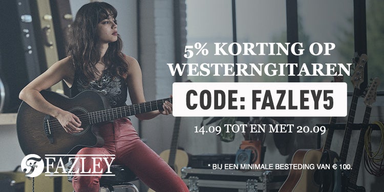5% korting op Fazley westerngitaren